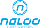 Das Logo von NalooBikes in Blau